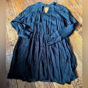 For Good Keyhole Long Sleeve Mini Dress
